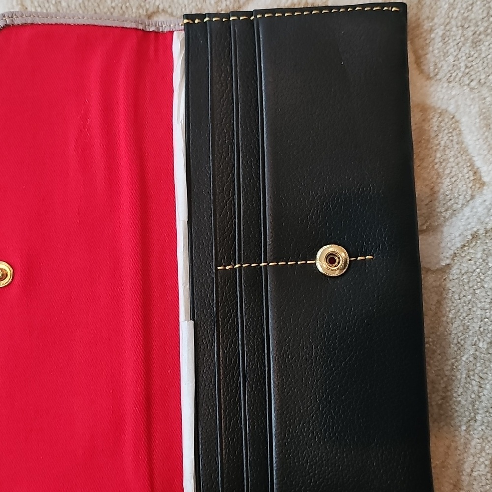 Dooney & Bourke Mauve And Chocolate Brown Wallet - Picture 3 of 7